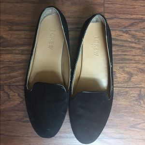 J. Crew black suede flats size 36